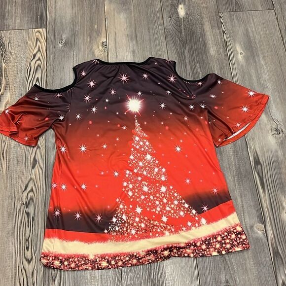 Cold Shoulder Christmas Shirt - Picture 5 of 7